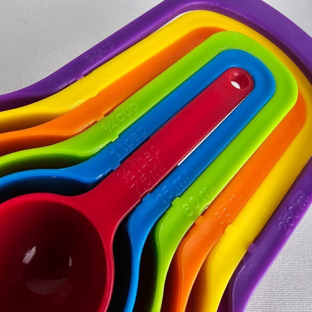 6PC Nested Colorful Measuring Cup Spoons - Picture 3 of 6